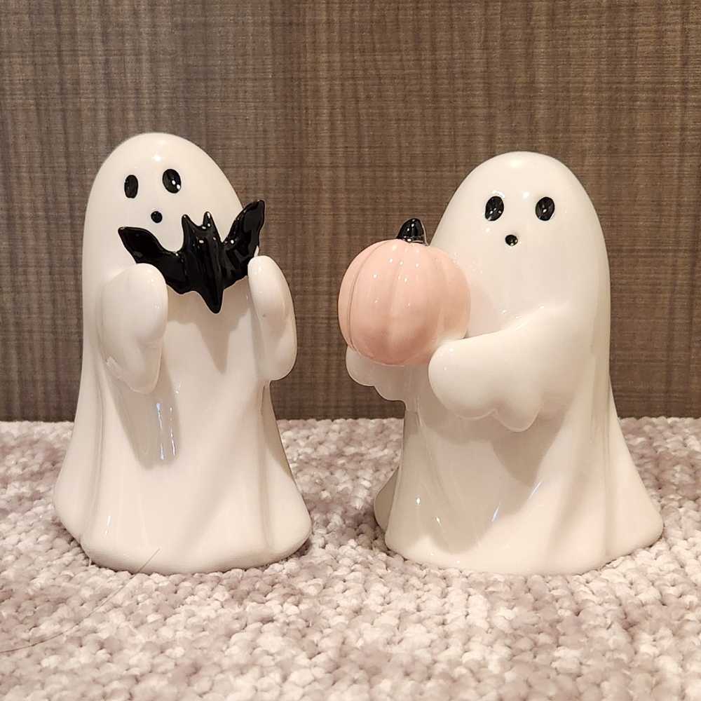 Set of 2 Ceramic Ghost With Pink Pumpkin & Black Bat Target Hyde and Eek 2024